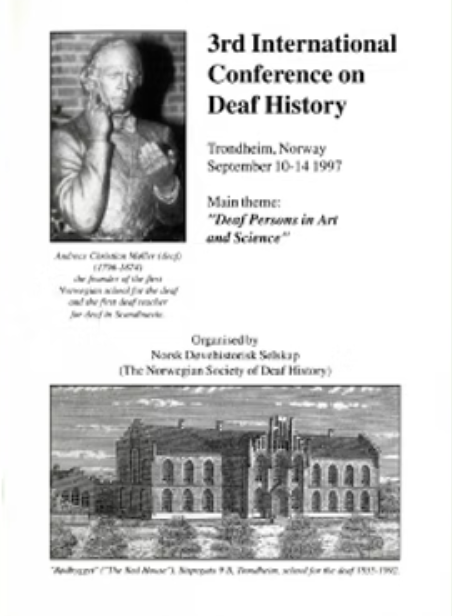 A flyer for the 3rd DHI conference, in Norway.