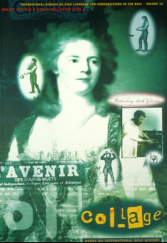 A green tinged book cover featuring an old paintaing of a woman.